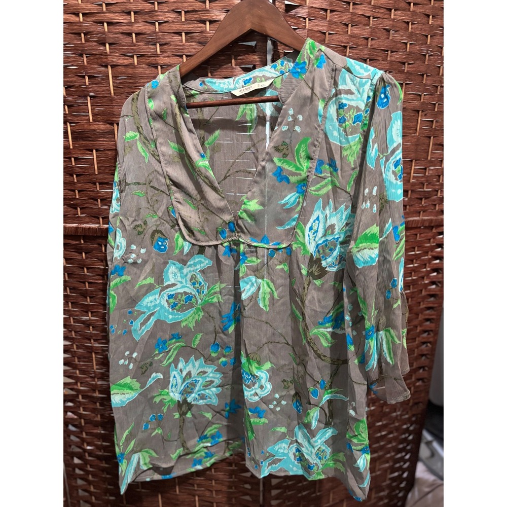 Old‎ Navy Floral Print Top Blouse Womens XL Extra Large Bohemian Style